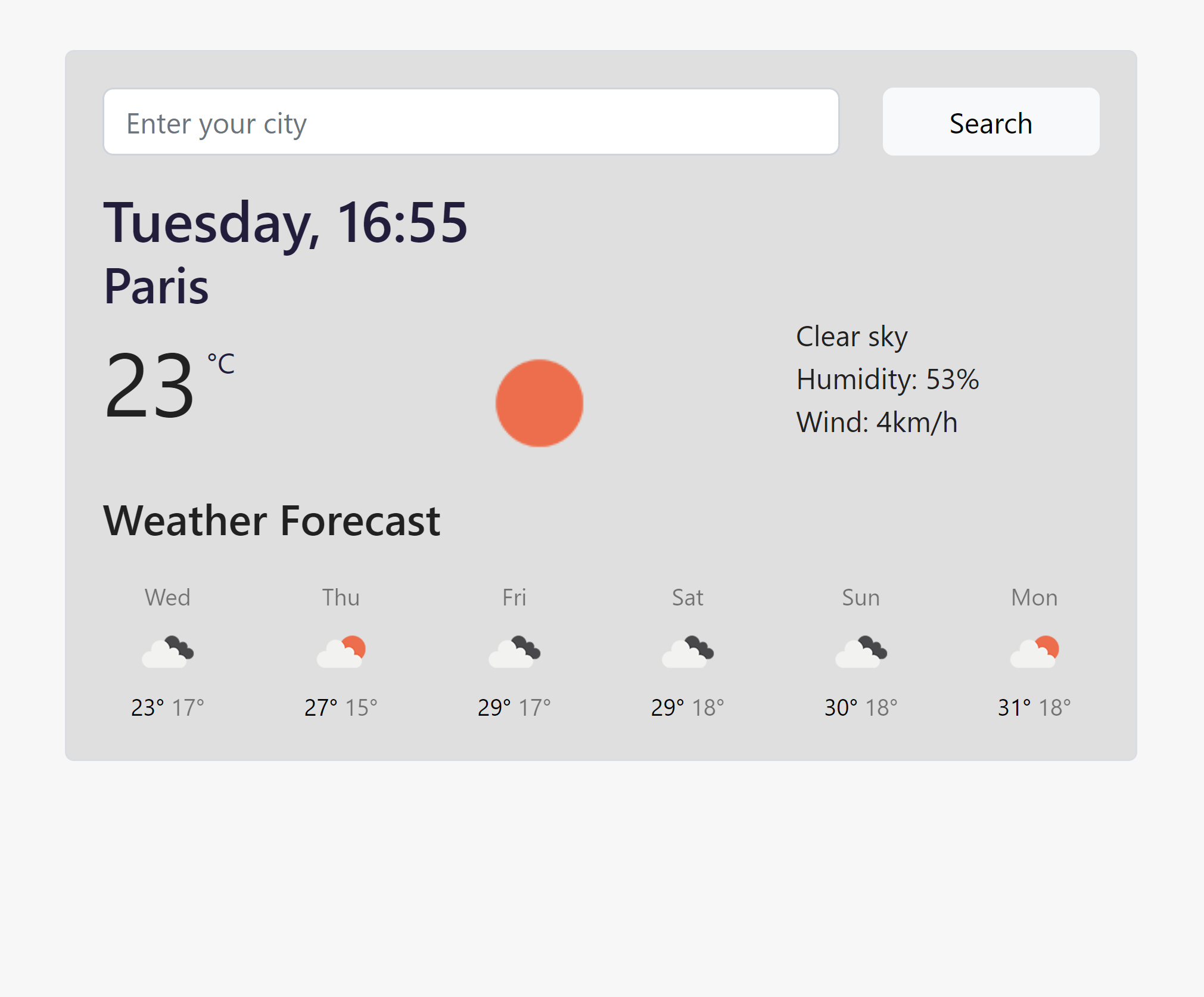 Weather Project Preview